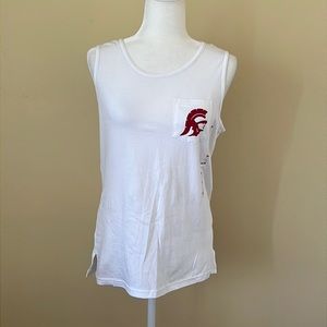 White USC tank top